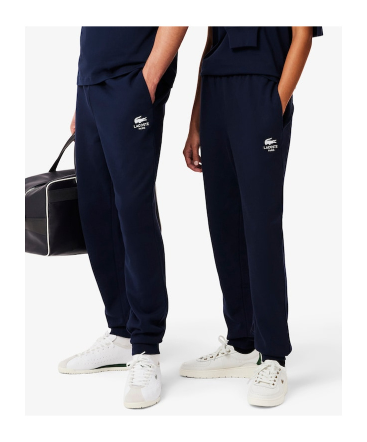 Lacoste Tapered Leg Sweatpants In Black