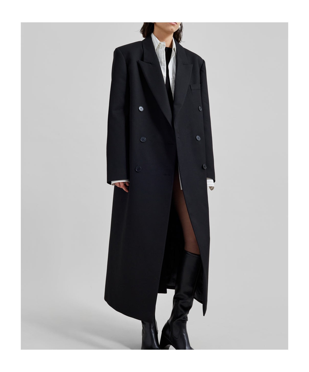 The Frankie Shop Jane Long Coat - Black