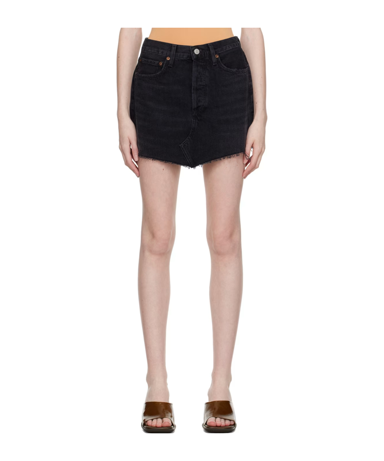 Agolde Five Pocket Denim Skirt