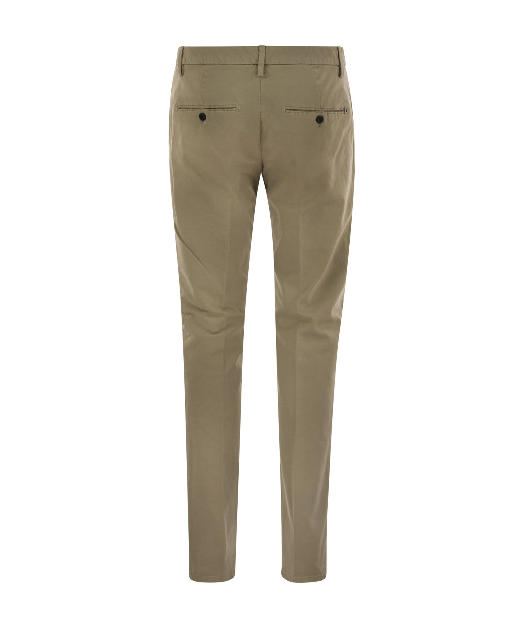 Dondup Spiritissimo Regular Chino Trousers In Light Gabardine In Gray