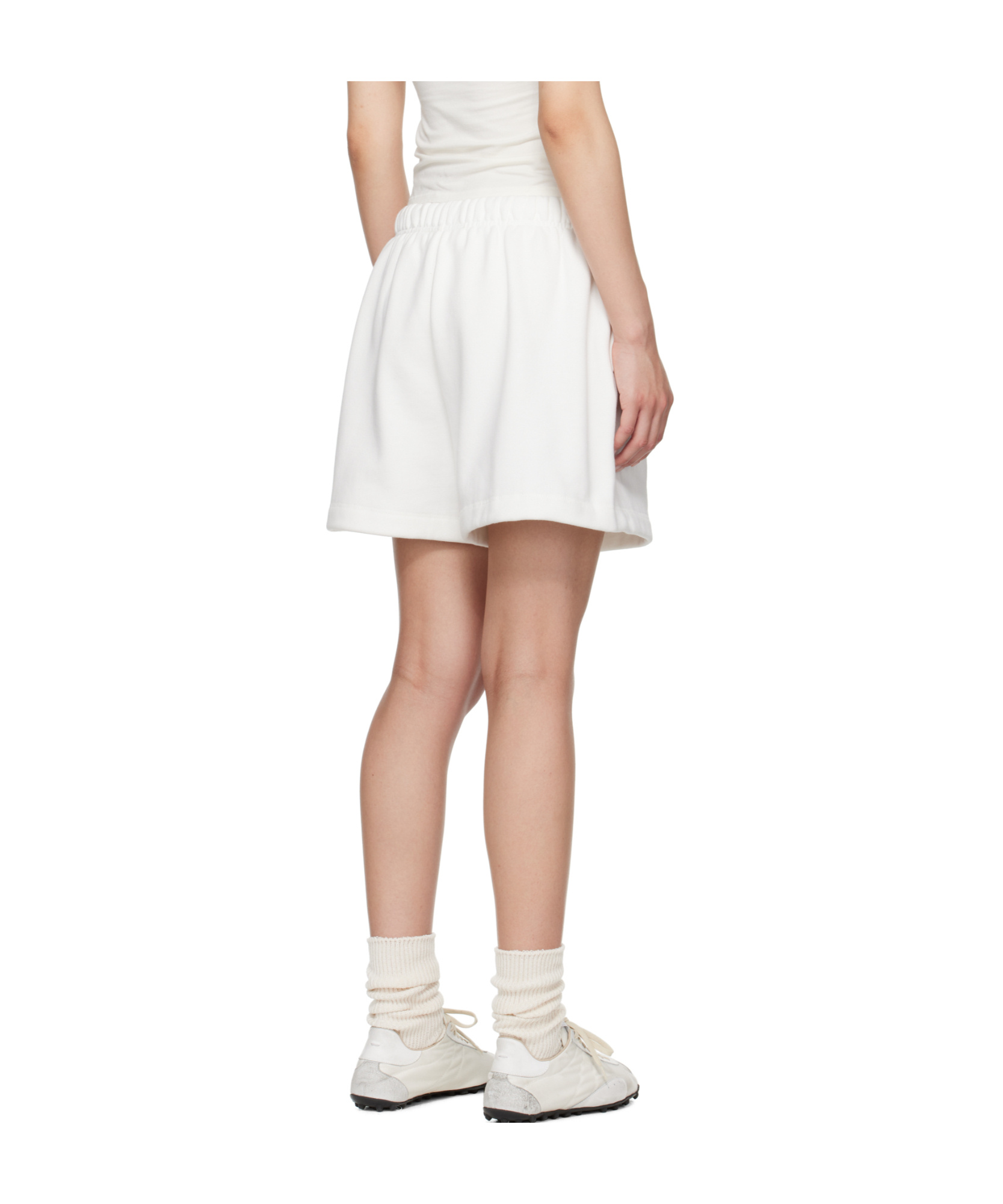 Essentials Drawstring Waist Shorts In White