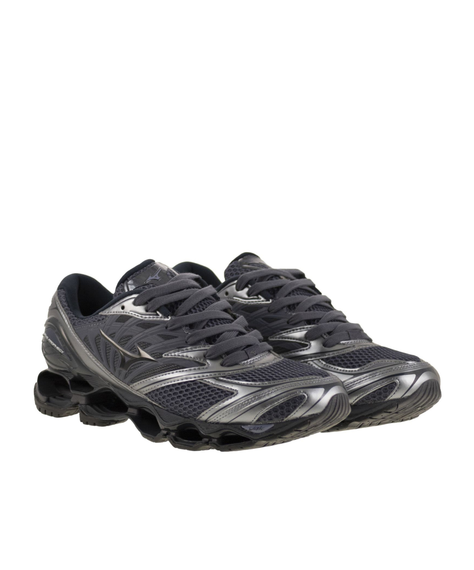 Mizuno Wave Print Sneakers With Advanced Technology In Black