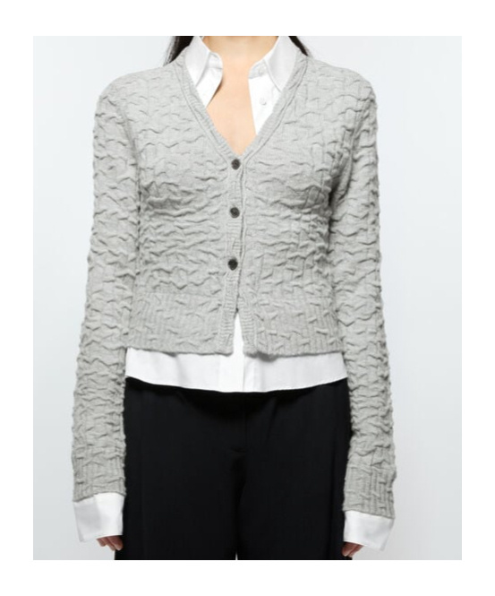 Acne Studios Layered Cardigan In White