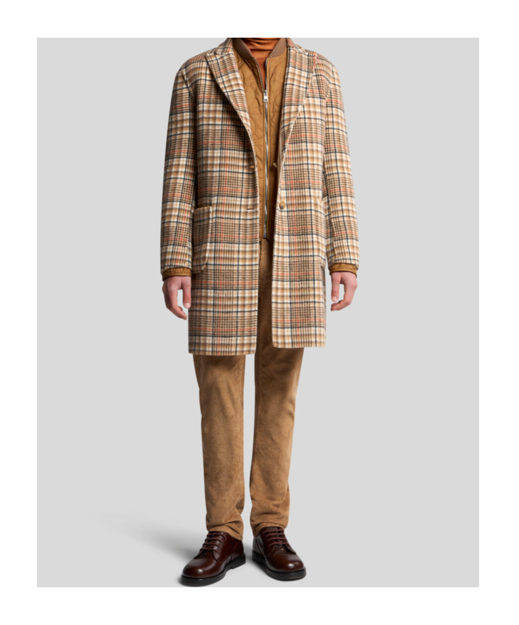 Etro Reversible Single-breasted Coat In Nude