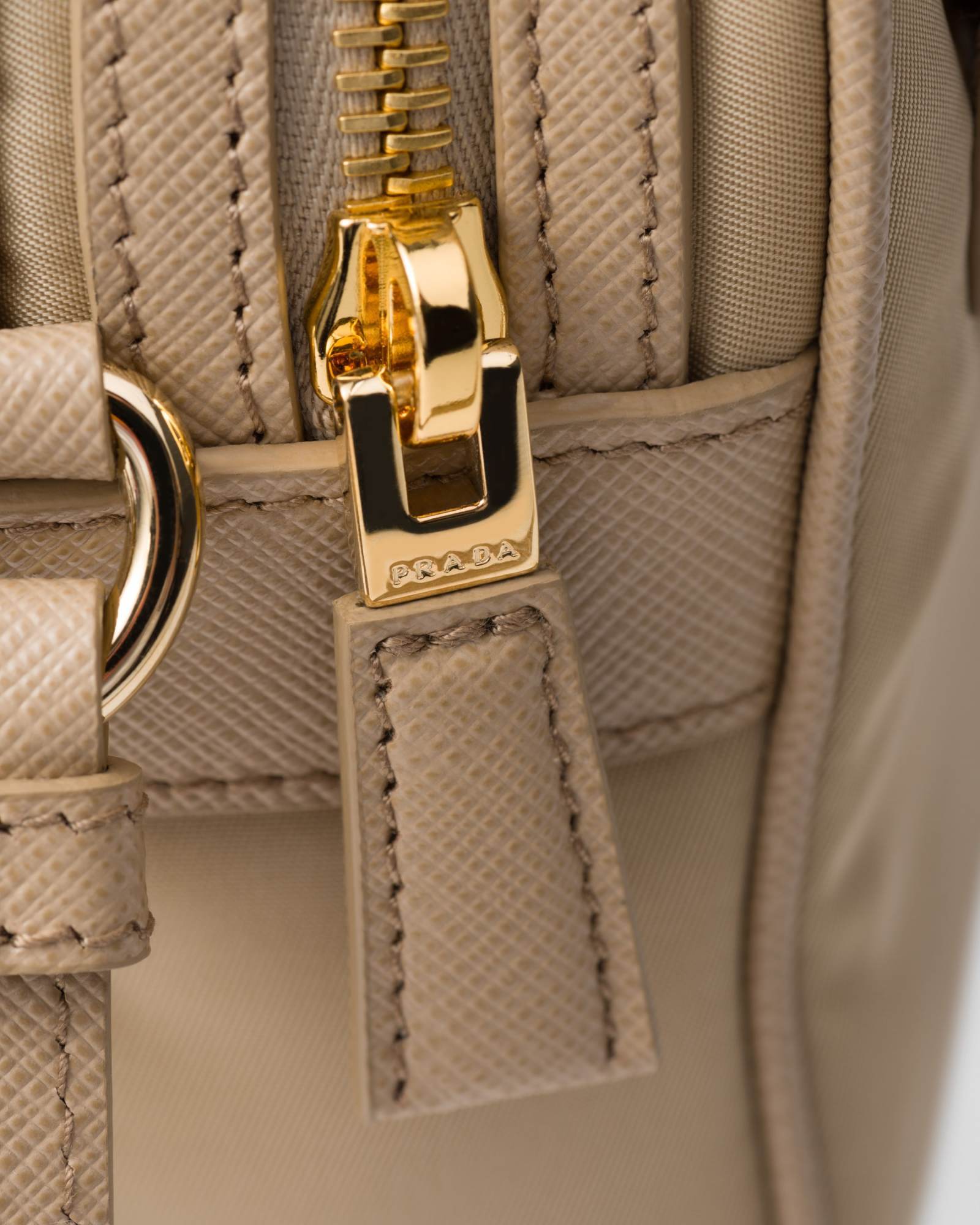 Prada Re-edition 1978 Re-nylon And Saffiano Leather Mini Shoulder Bag In Brown