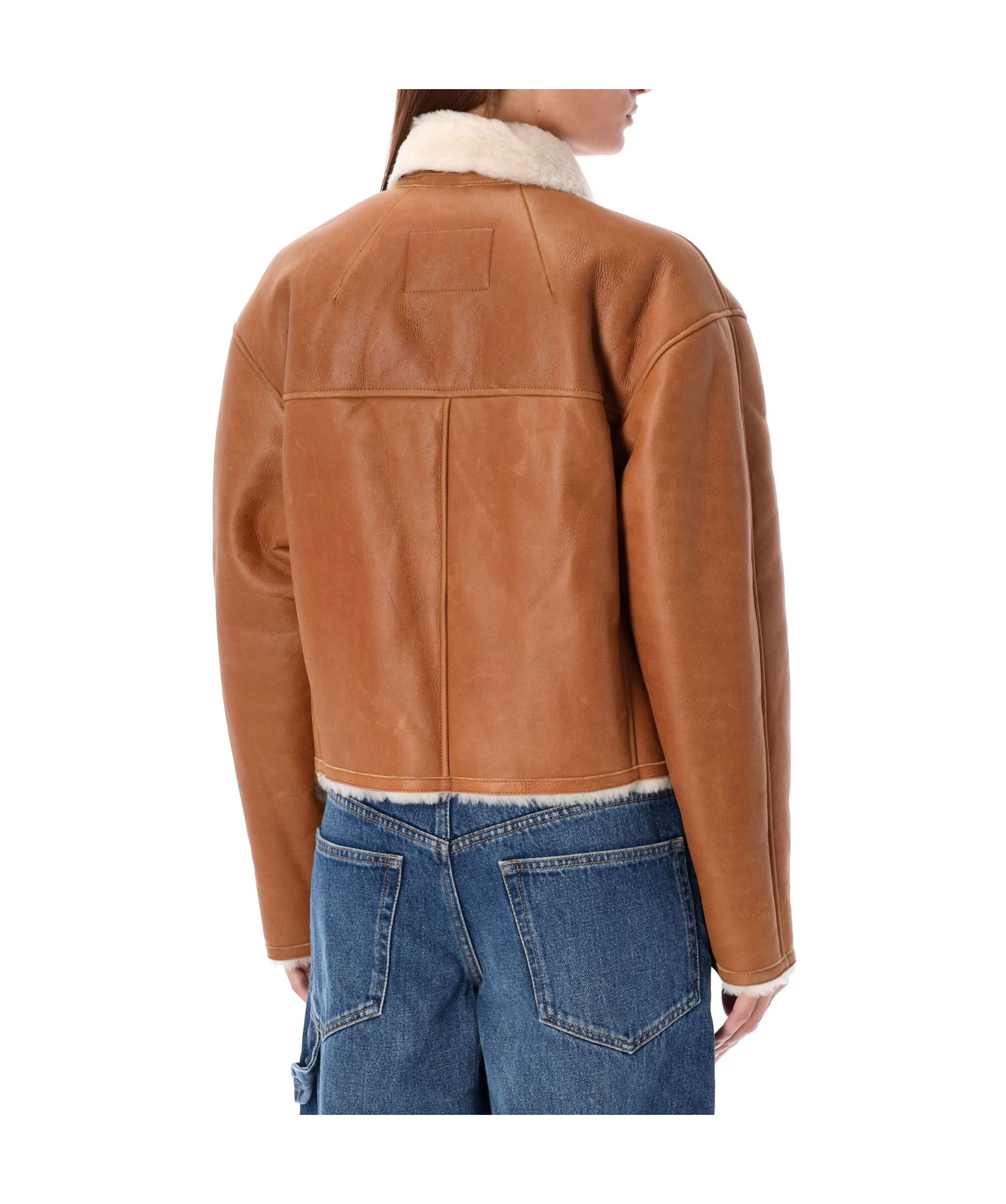 Isabel Marant Shearling Collar Jacket With Side Pockets In Brown