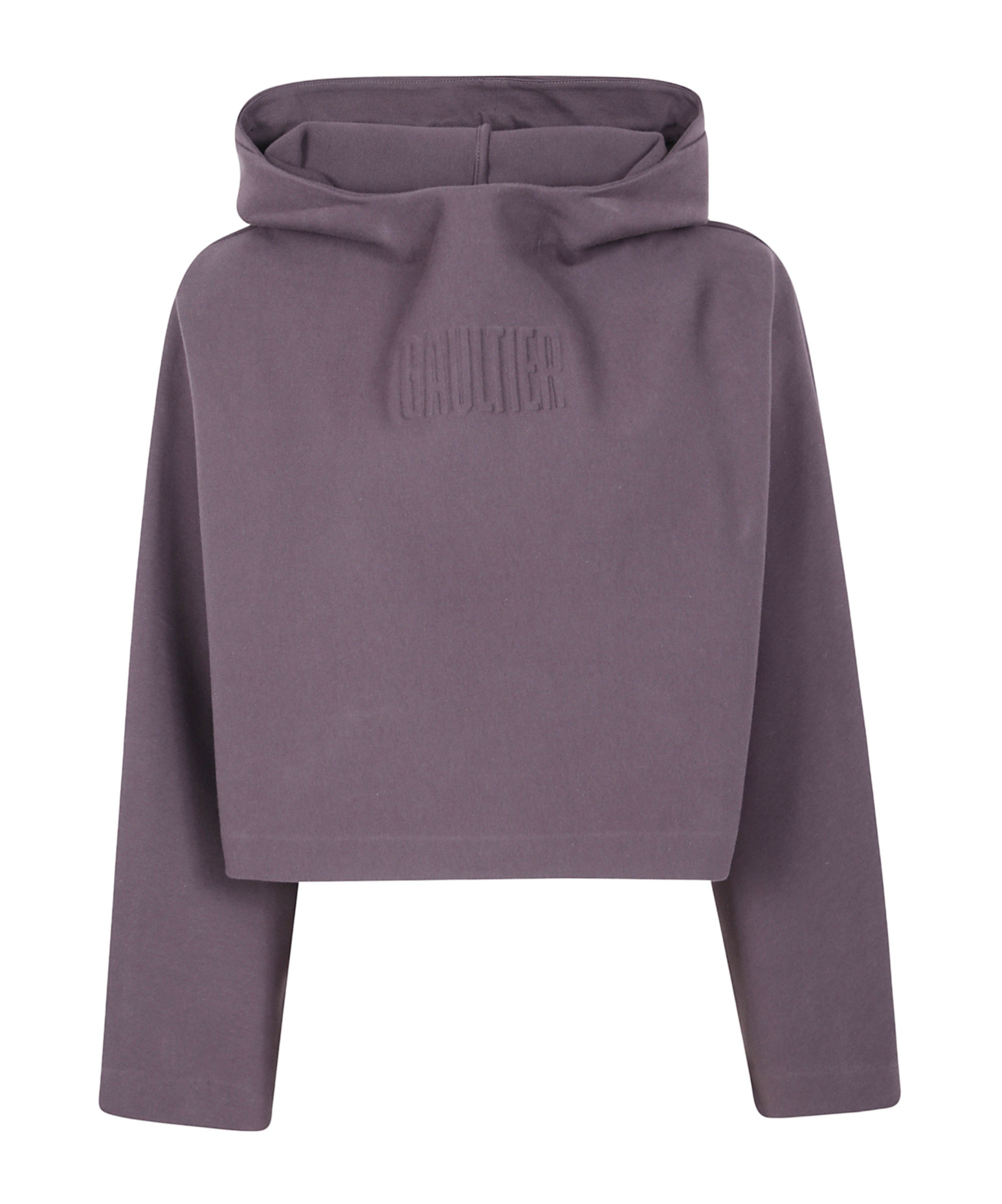 Jean Paul Gaultier Embossed-logo Hoodie In Purple
