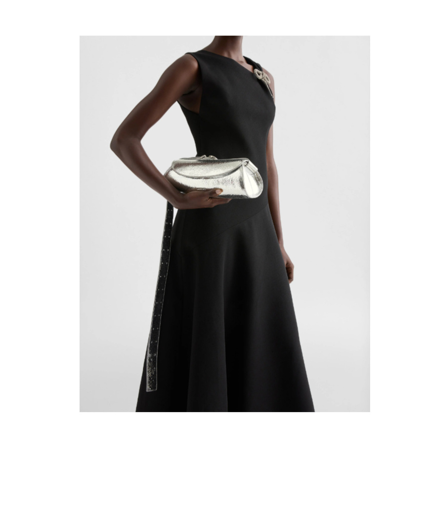 Jil Sander Small Cannolo Crackled Laminated Shoulder Bag In Blue