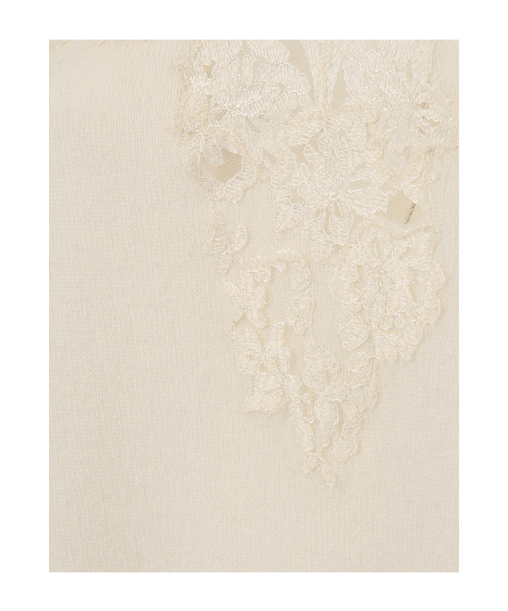 Ermanno Scervino Lace V-neck Sweater In Neutral
