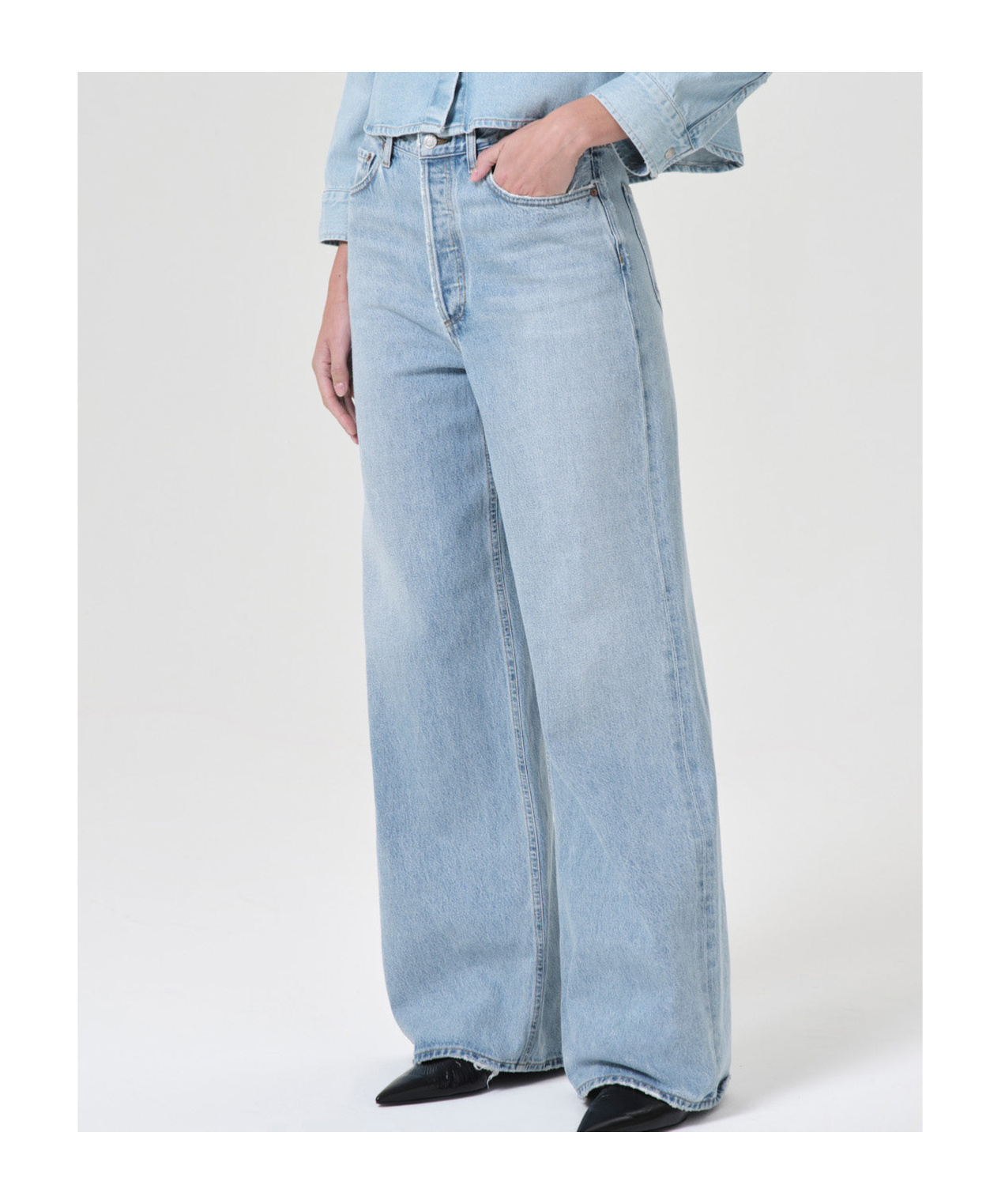 Agolde "kristen Jeans With Curved In Blue