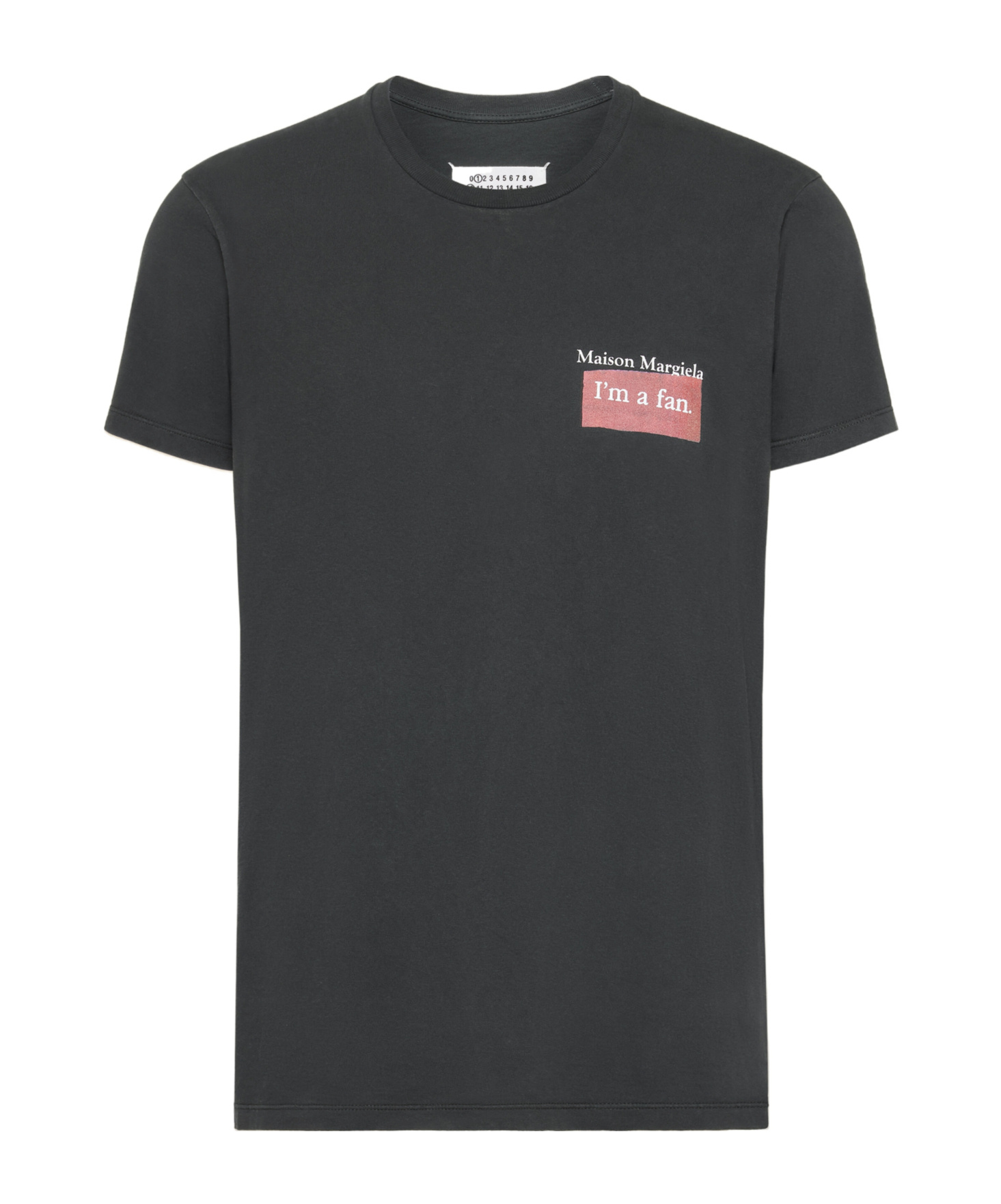 Maison Margiela Charcoal Brand-print Crewneck Cotton-jersey T-shirt In Blue
