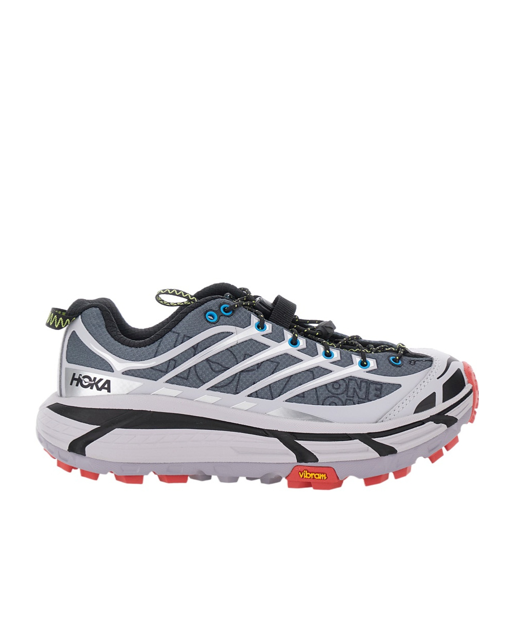 Hoka Mesh Sneakers With Heat-bonded Overlays In Gray