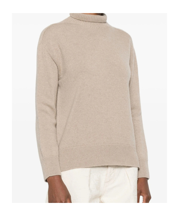 Max Mara High-neck Cashmere Sweater In Brown