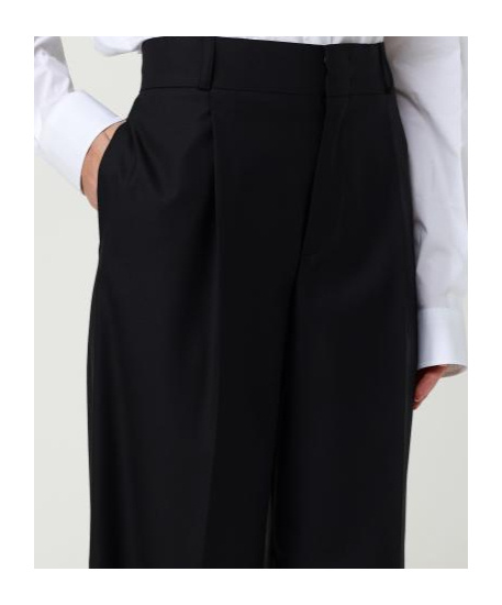 Moschino High-waisted Casual Pants In Black