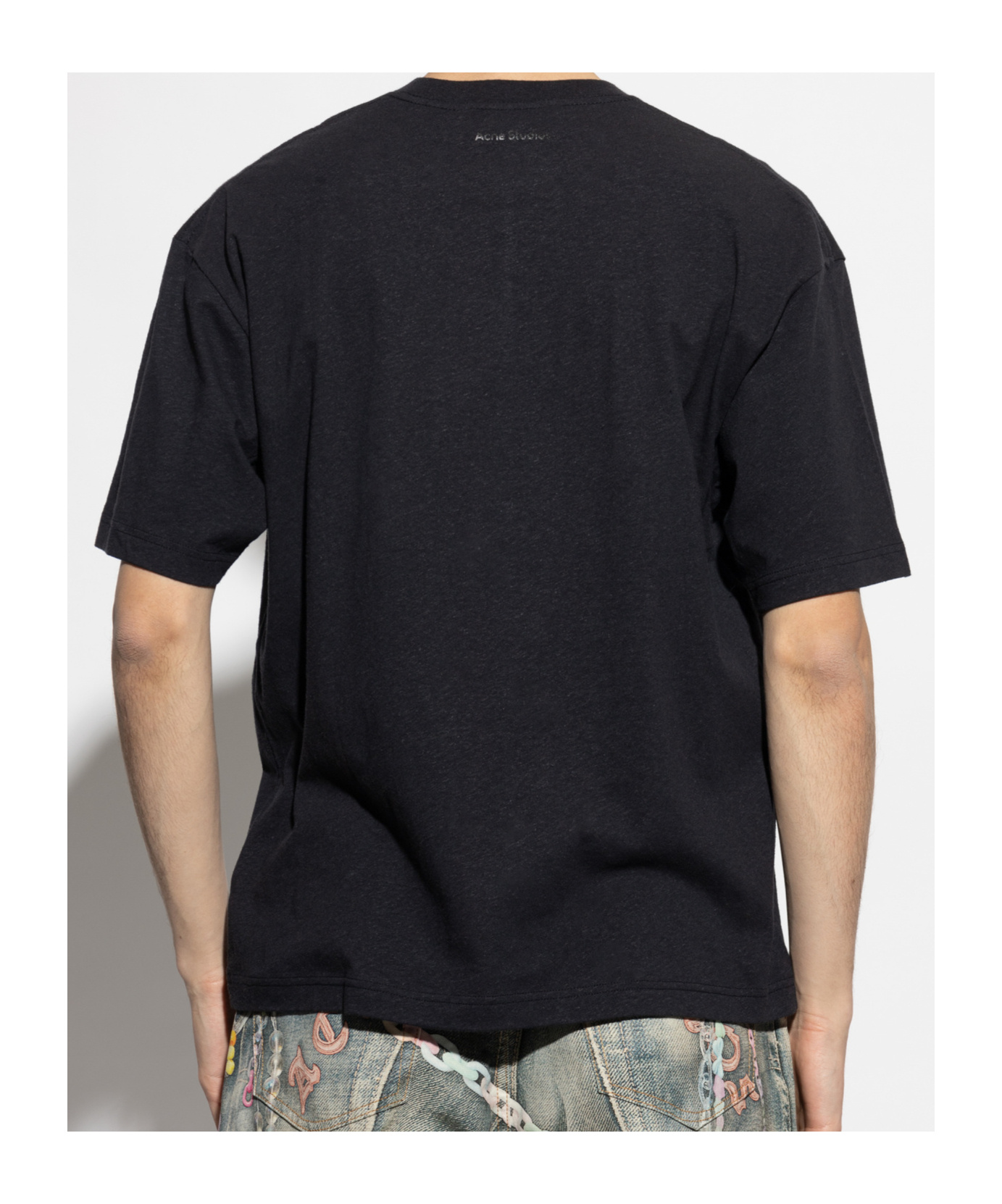 Acne Studios Item O-neck Short-sleeved T-shirt In Black
