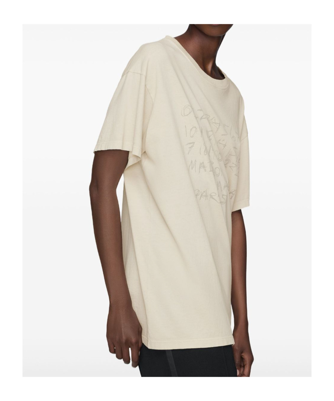 Maison Margiela Numeric Cotton T Shirt Graphic Print In Neutral