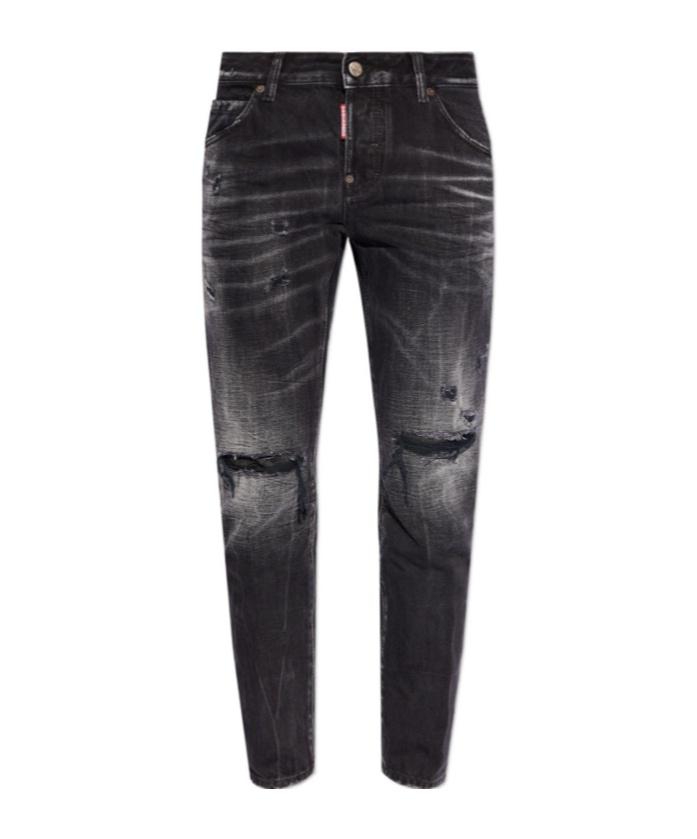 Dsquared2 Cool Girl Black Cotton Blend Jeans In Black