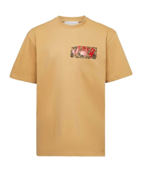 Jw Anderson Jwa Lace Trim T-shirt In Nude