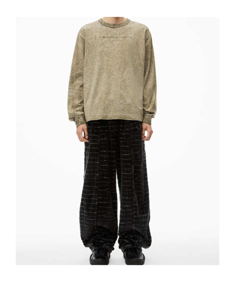Alexander Wang Logo-embossed Tie-dye T-shirt In Nude
