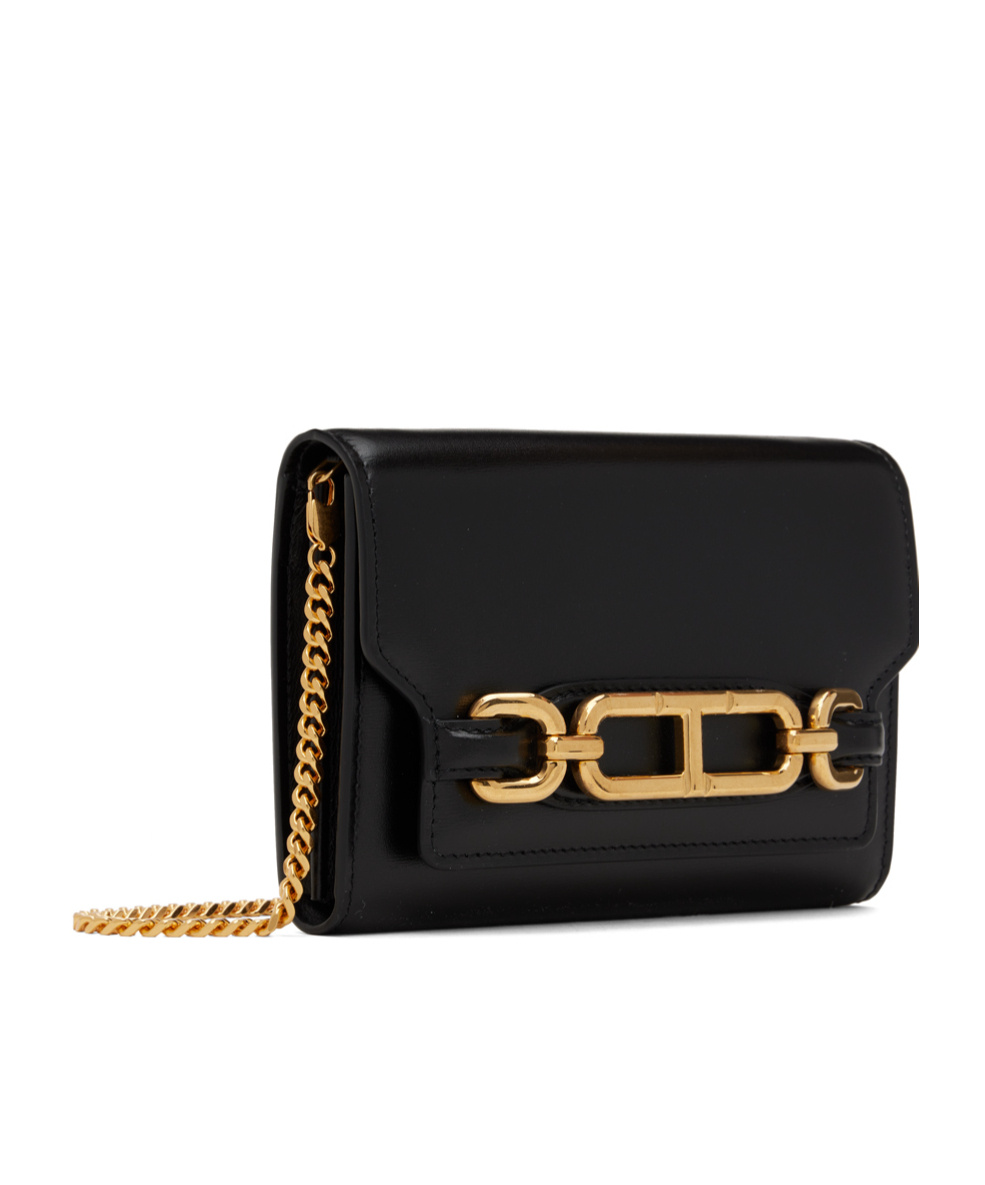Tom Ford Logo-plaque Clutch Bag In Black
