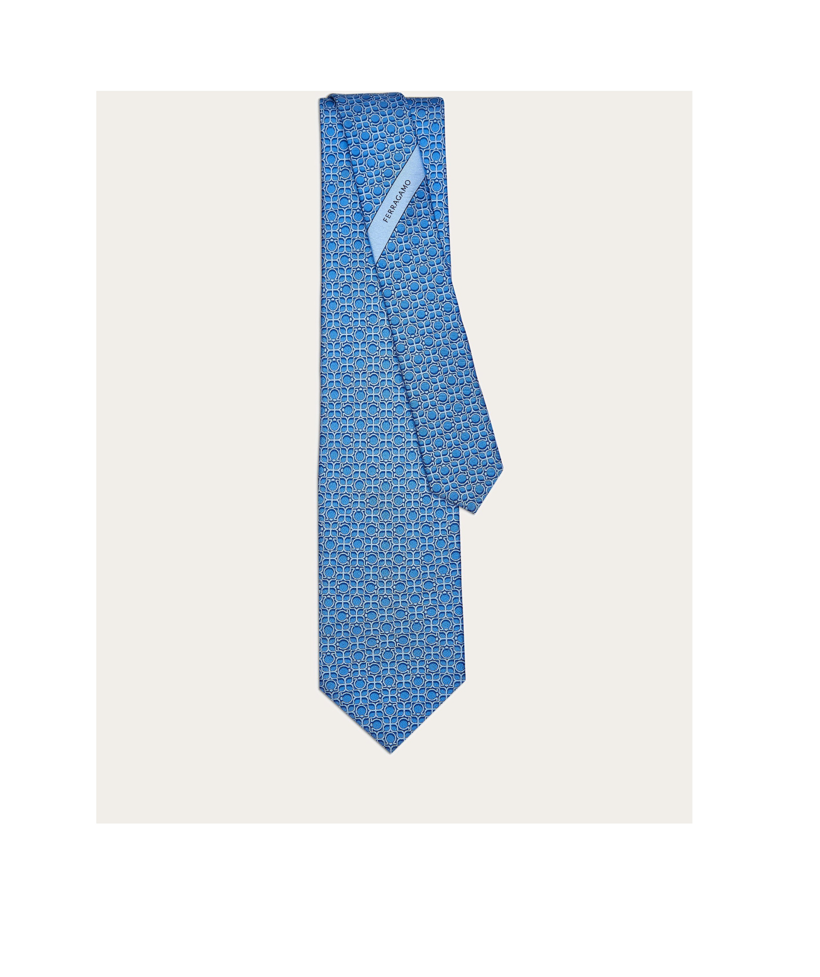 Ferragamo Pointed Tie In Blue