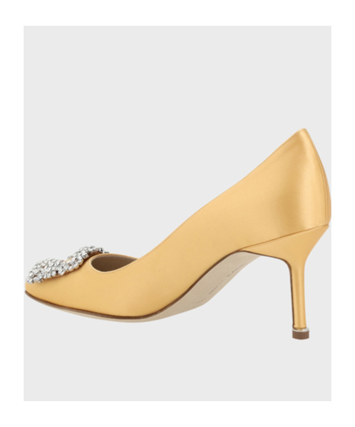 Manolo Blahnik Hangisi 70mm Crystal-buckle Pumps In Nude
