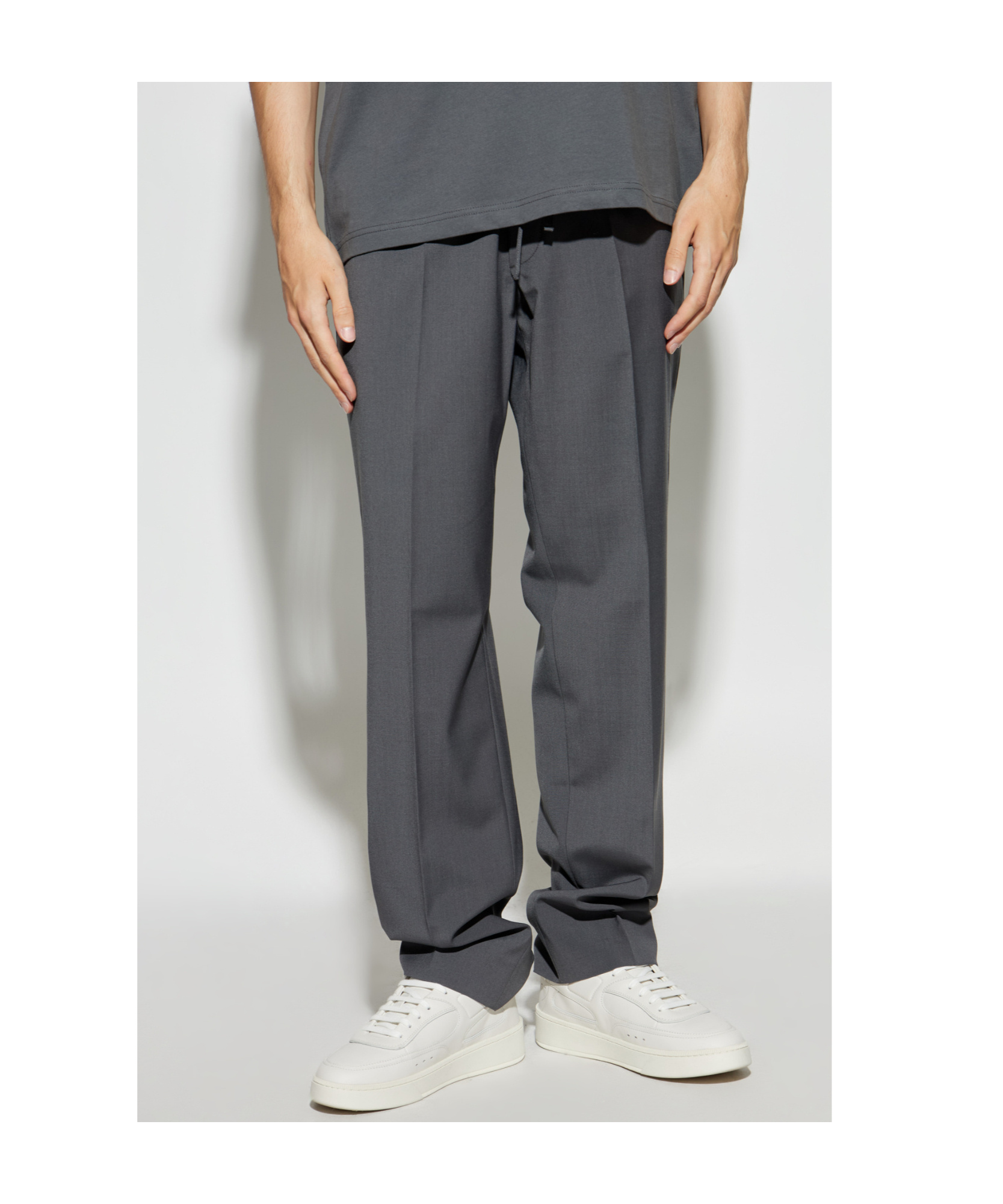 Iceberg Pleated Tie-dye Casual Pants In Black