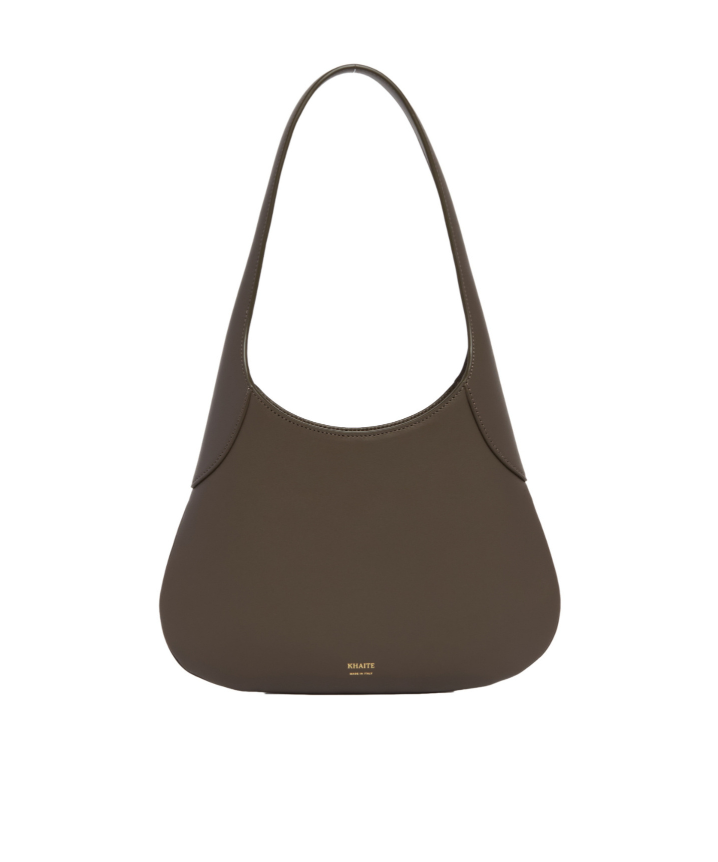 Khaite Taupe Smooth Leather Shoulder Bag In Brown