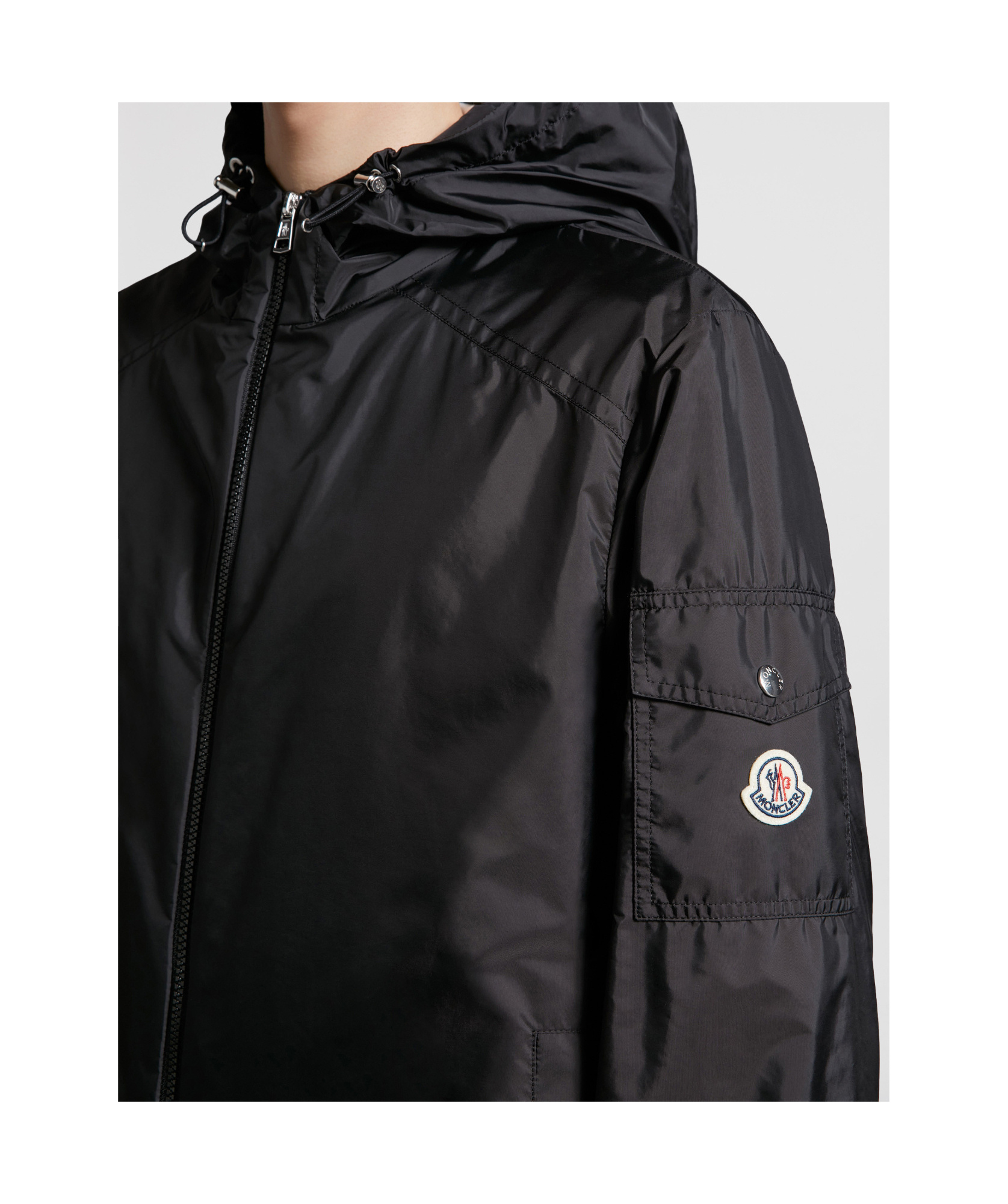 Moncler Lightweight Water-proof Jacket In Black