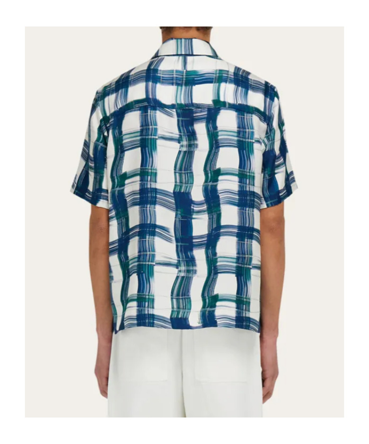 Ferragamo Tartan-check T-shirt In White