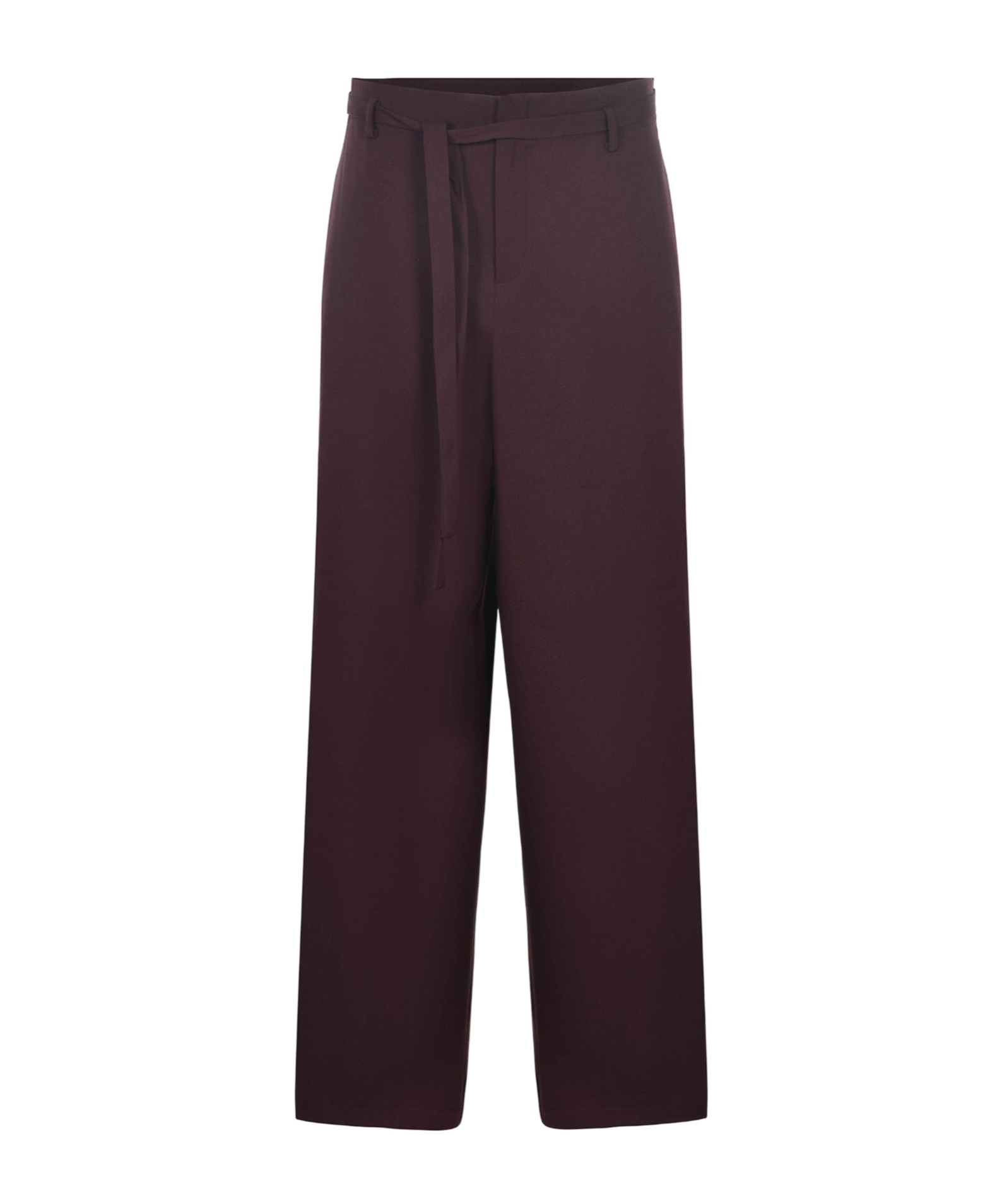 Alysi Belt Loop Casual Pants In Brown