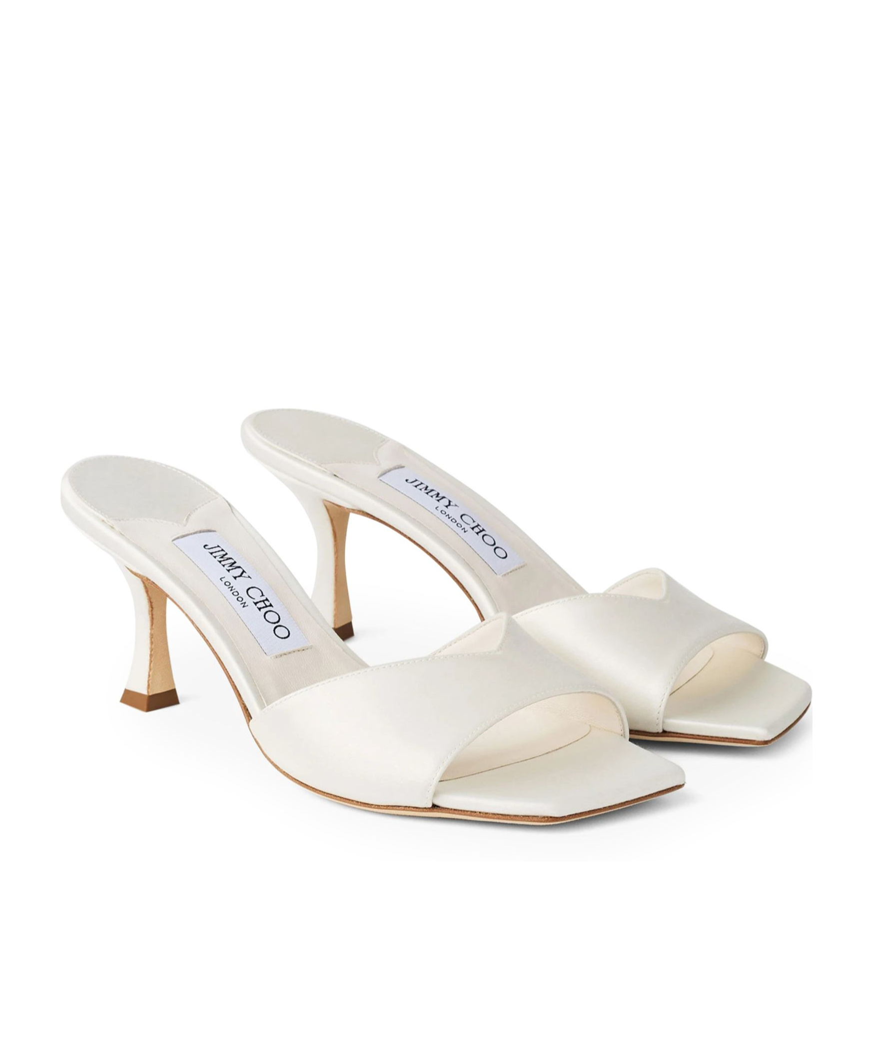 Jimmy Choo Womens Ivory Skye 70 Single-strap Leather Heeled Mules In White