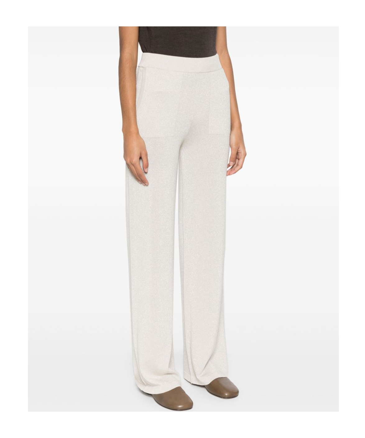 Peserico Lurex Trousers In White