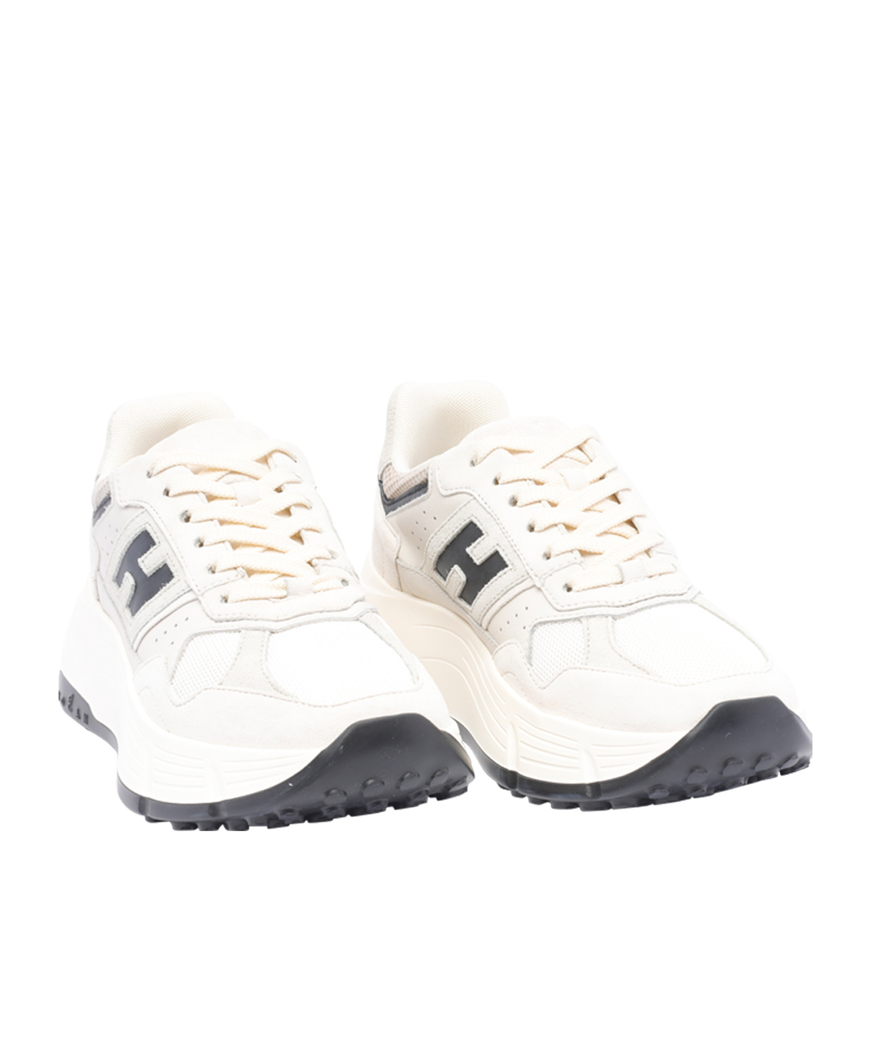 Hogan H669 Lace-up Leather Shoes In White