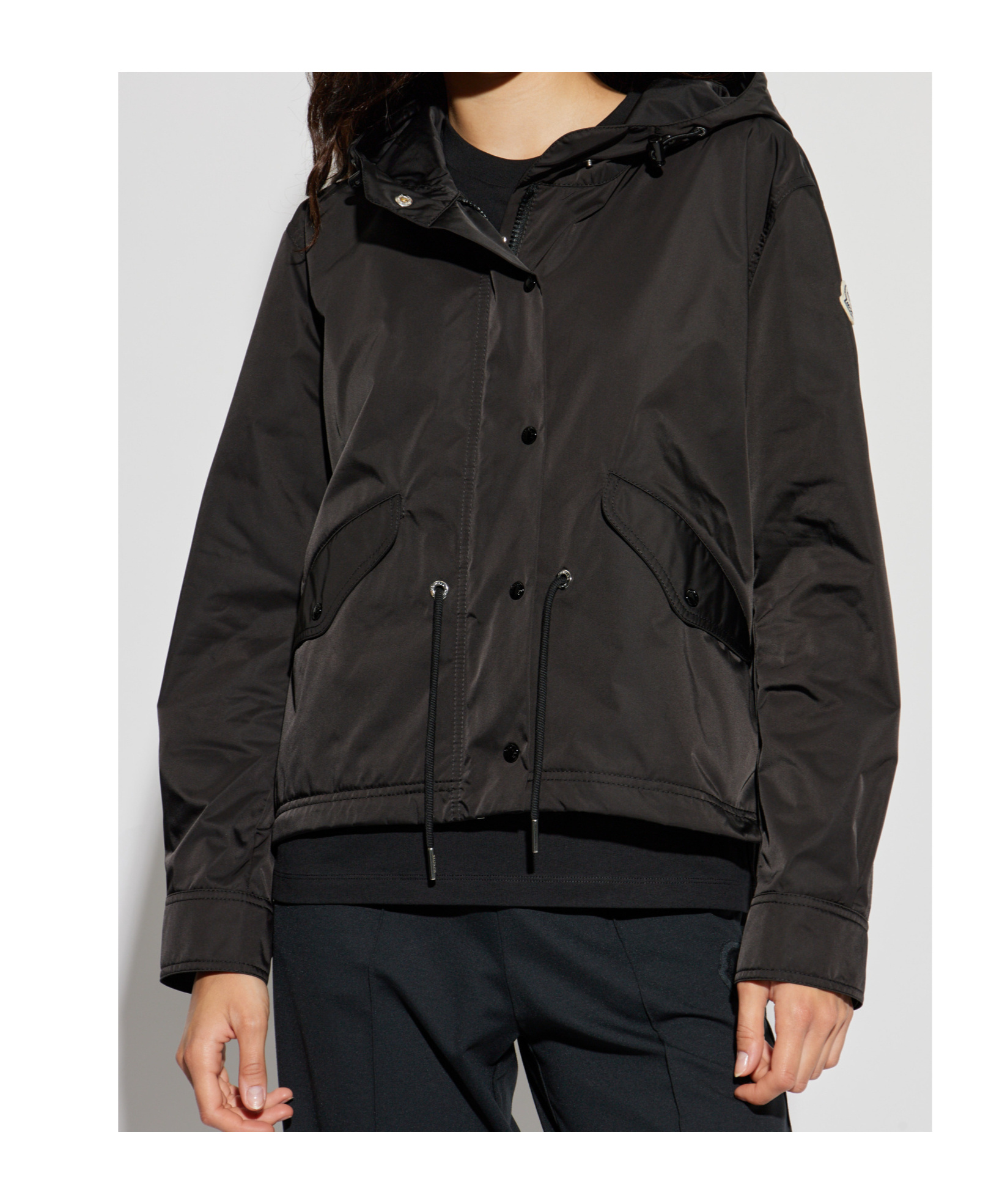 Moncler Hooded Jacket In Black