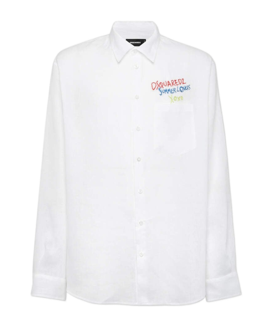 DSQUARED2 SUMMER LOVERS OVERSIZED LINEN SHIRT