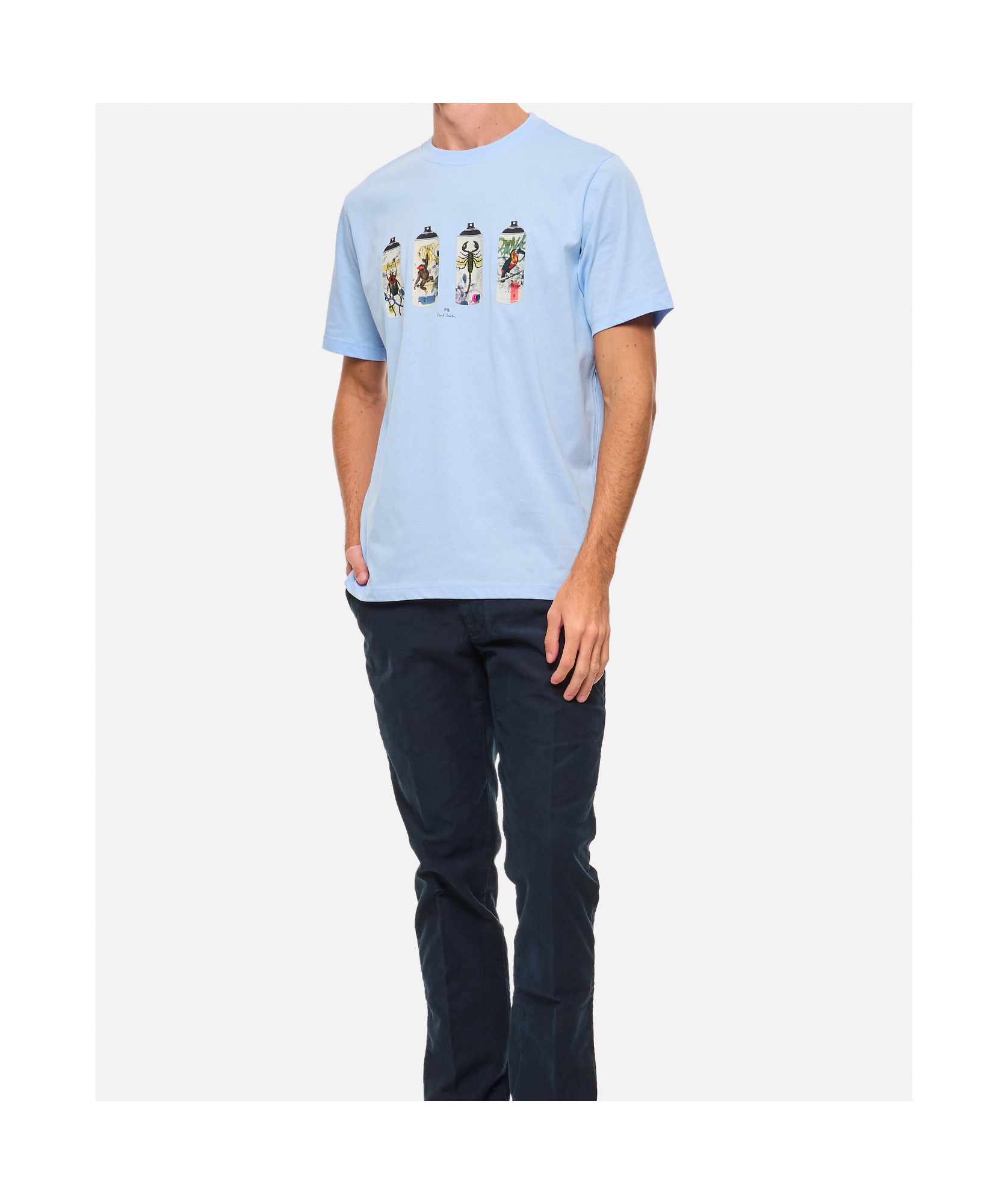 Paul Smith Short-sleeved Round Collar T-shirt In Blue | ModeSens