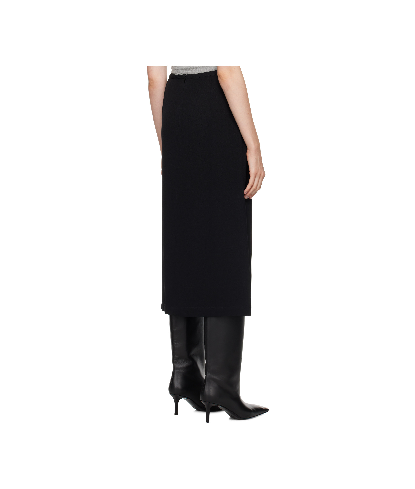 THE FRANKIE SHOP BLACK JUDY MIDI SKIRT
