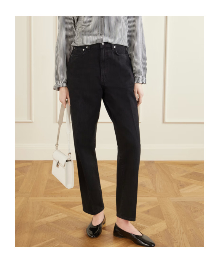 Agolde 80s High-rise Straight-leg Jeans In Black