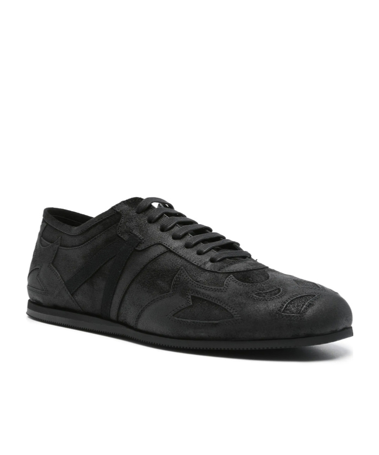 Ann Demeulemeester Siru Low-top Boxing Sneakers In Black