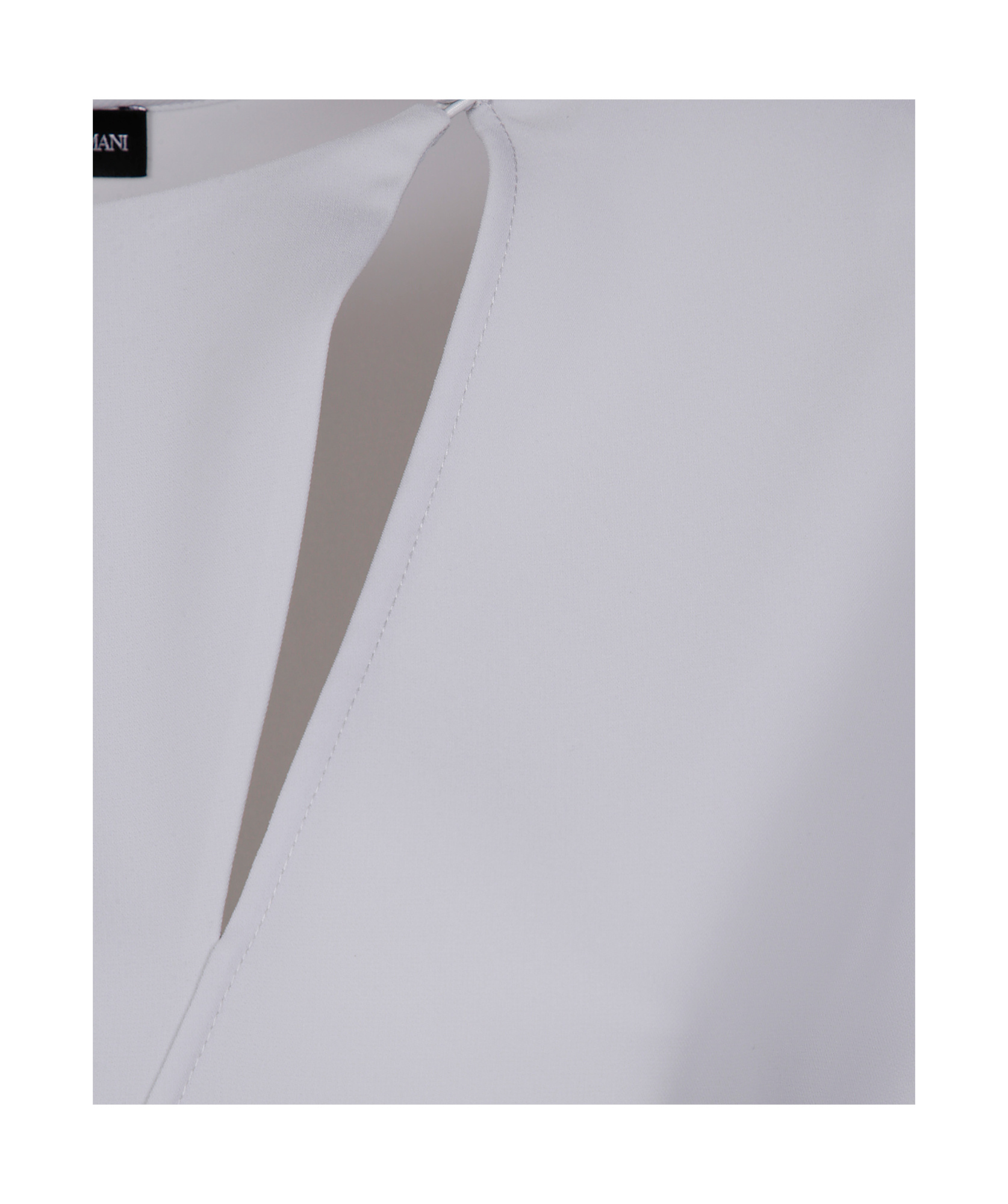 Shop Emporio Armani Side-slit Blouse In Gray