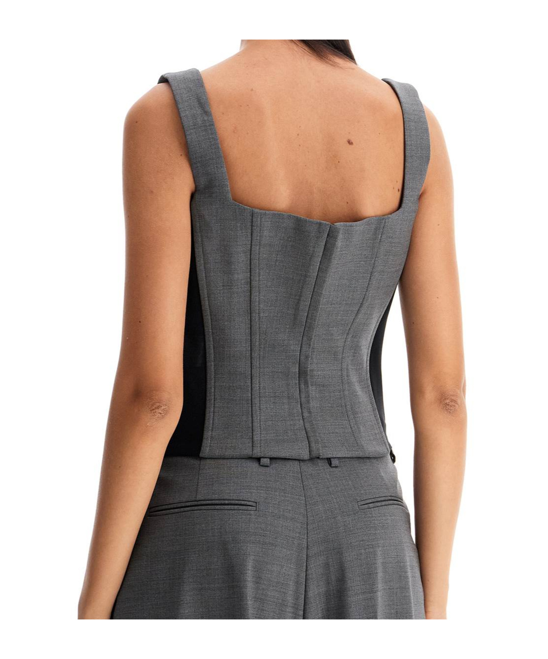 Giuseppe Di Morabito Women's Stretch Wool Corset Top With Nine Words In Black