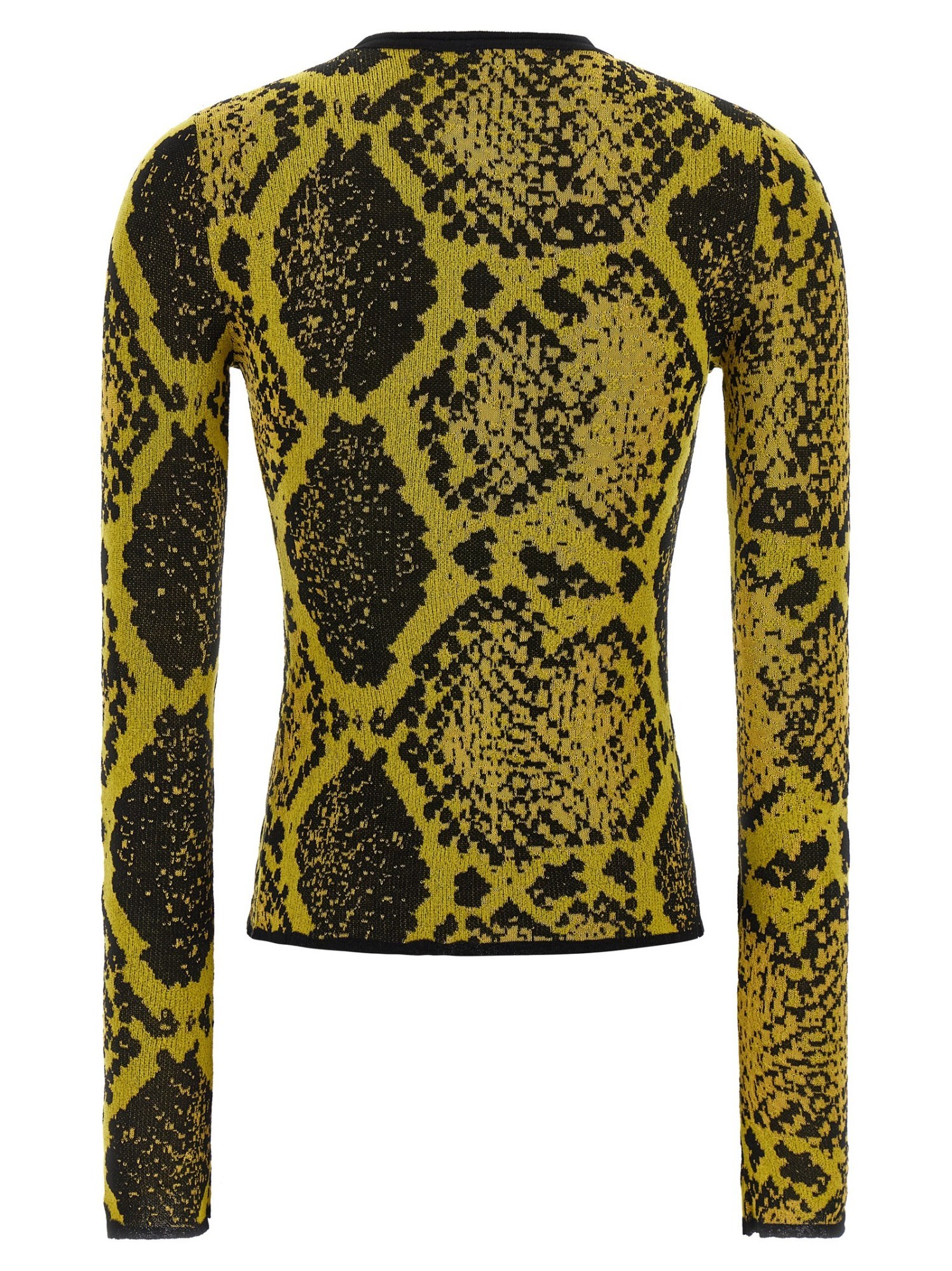 Attico Python Jacquard Cardigan Sweaters And Cardigans Yellow In Multi