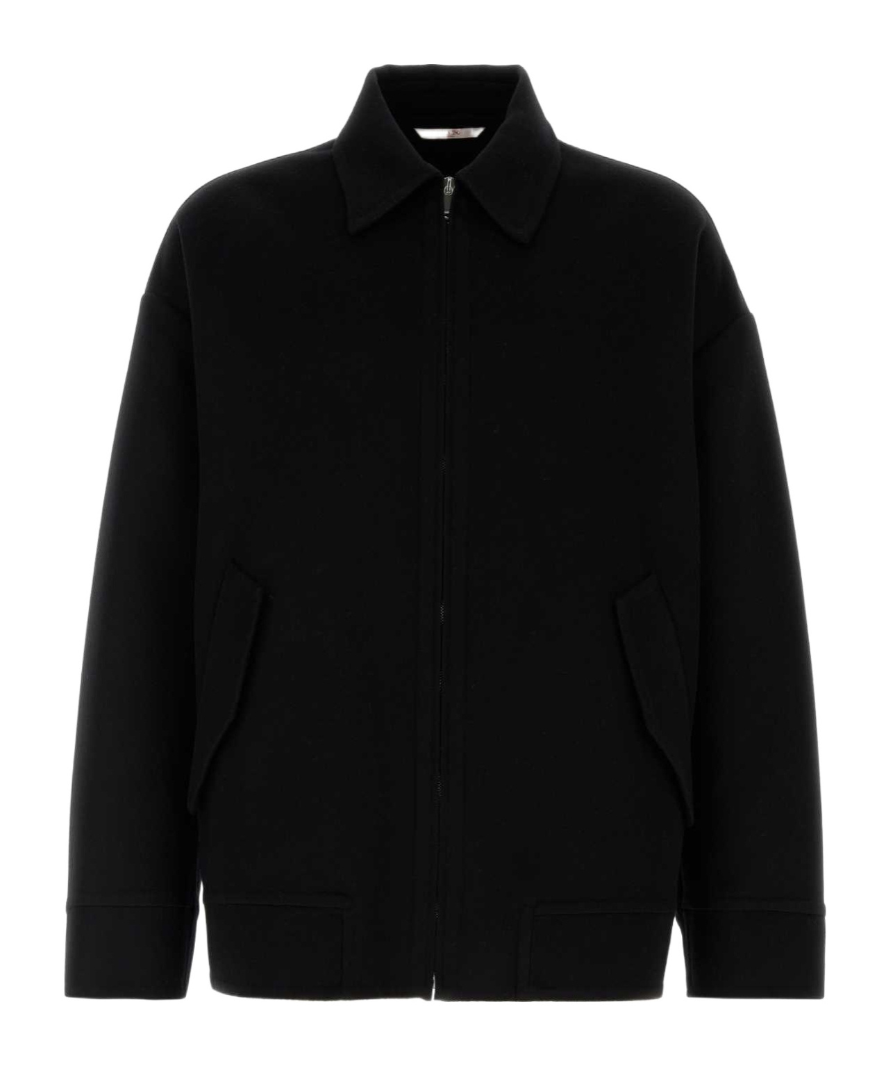 Valentino Oversize Wool Blend Jacket In Black