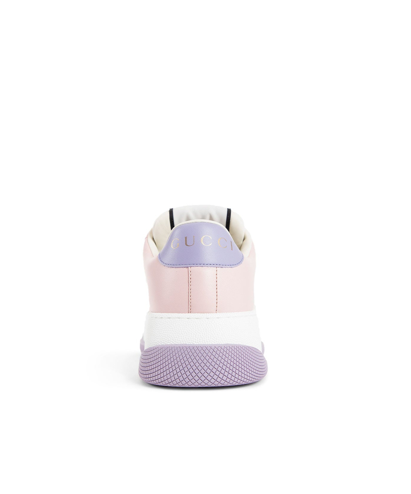 Gucci Low Top Round Toe Sneakers In White