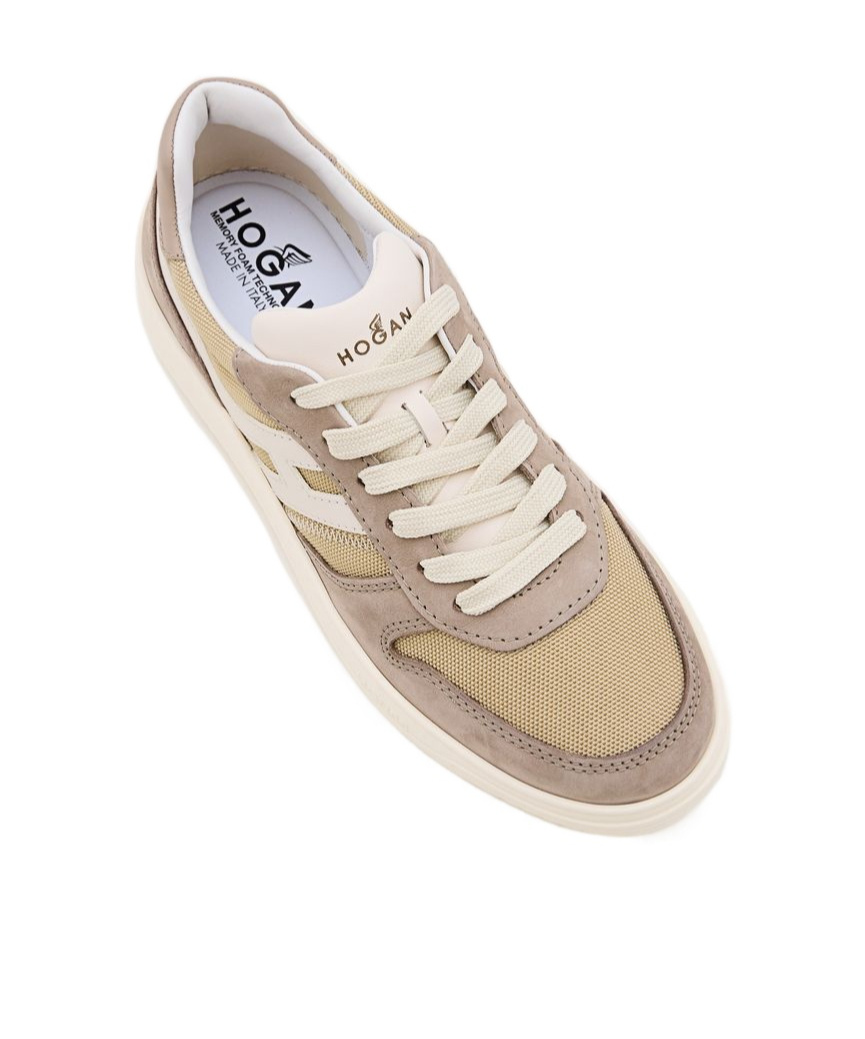 Hogan H630 Lace Up Sneakers In Nude