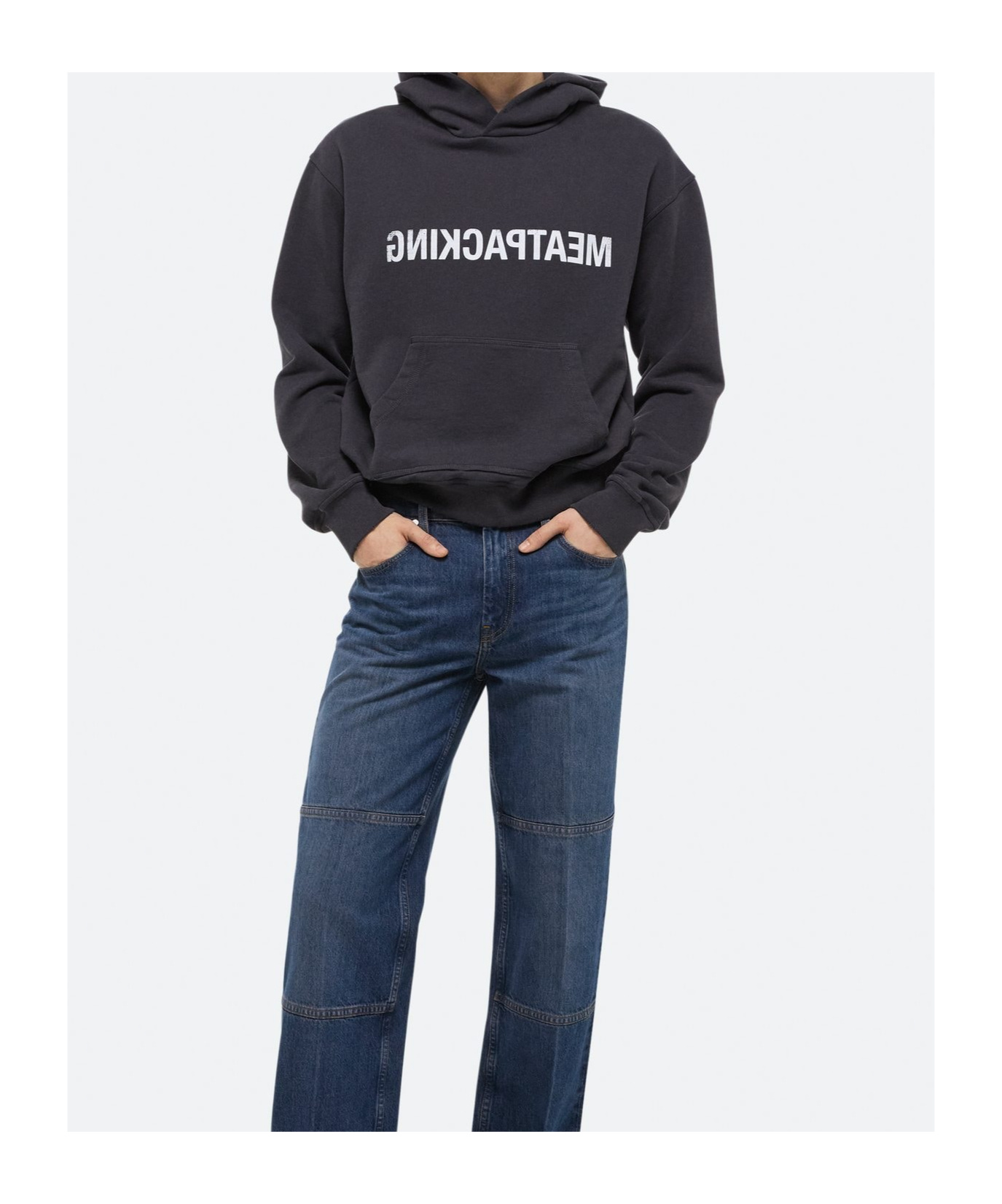 Helmut Lang Sweater Hoodie Kangaroo Pocket In Black