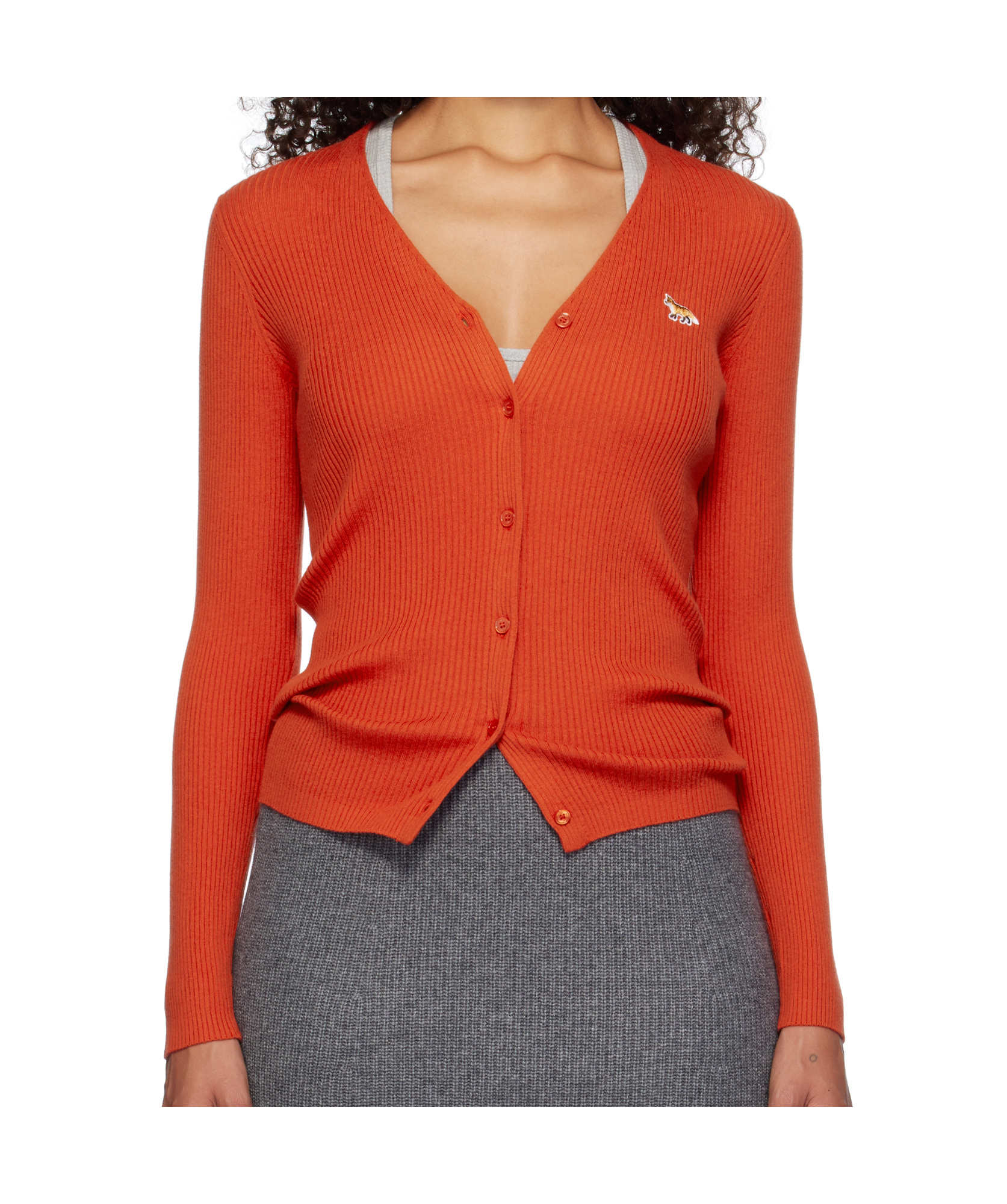 MAISON KITSUNÉ RIBBED CARDIGAN