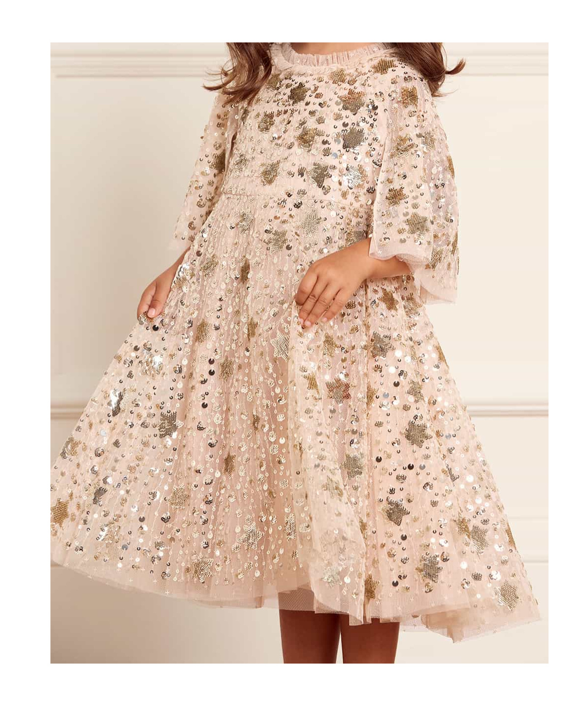 Needle & Thread Meteor Dress In White
