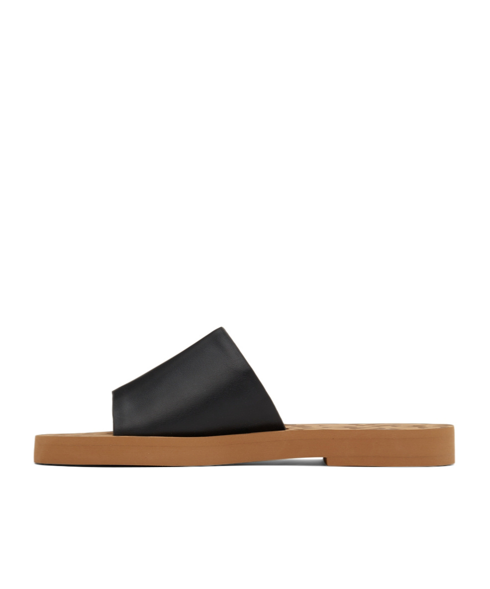 See By Chloé Essie Slide Logo Slippers In Black